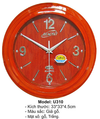Đồng hồ treo tường  Model: U310